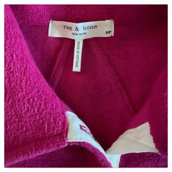 Rag & Bone Pink Polo Tee - Picture 6 of 16